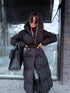 BLACK long jacket with hood "BEST CHOICE" FC85